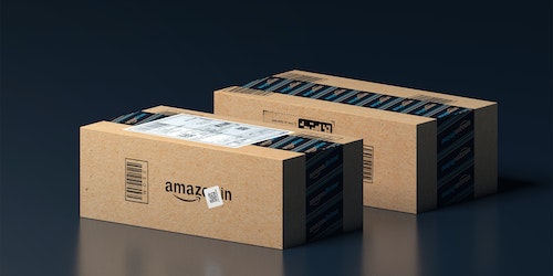 Amazon packages on a table