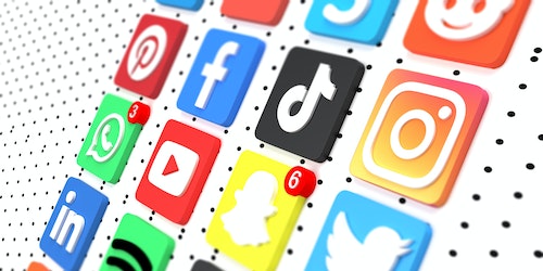 A grid of logos of social media companies
